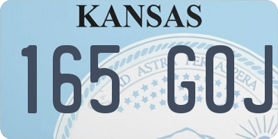KS license plate 165GOJ