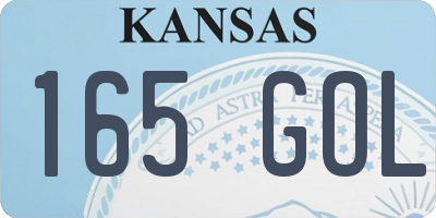 KS license plate 165GOL
