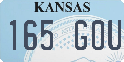 KS license plate 165GOU