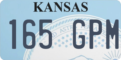 KS license plate 165GPM