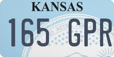 KS license plate 165GPR