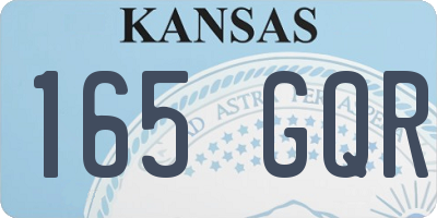 KS license plate 165GQR
