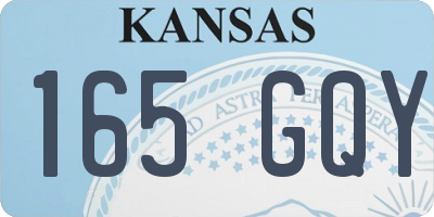 KS license plate 165GQY