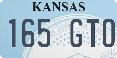 KS license plate 165GTO