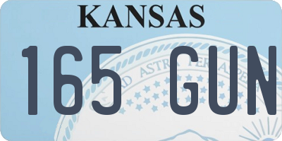 KS license plate 165GUN