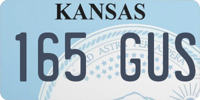 KS license plate 165GUS