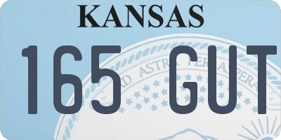 KS license plate 165GUT