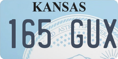 KS license plate 165GUX