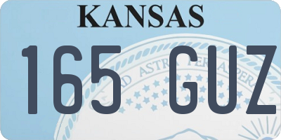 KS license plate 165GUZ