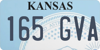 KS license plate 165GVA