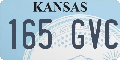 KS license plate 165GVC