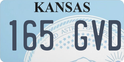 KS license plate 165GVD