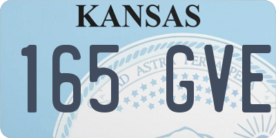 KS license plate 165GVE