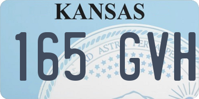 KS license plate 165GVH