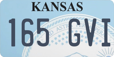 KS license plate 165GVI