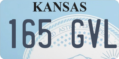 KS license plate 165GVL