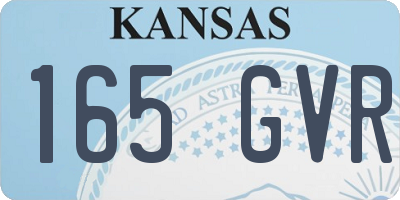 KS license plate 165GVR