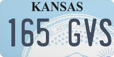 KS license plate 165GVS