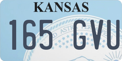 KS license plate 165GVU