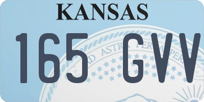 KS license plate 165GVV