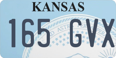 KS license plate 165GVX