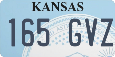 KS license plate 165GVZ
