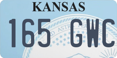 KS license plate 165GWC