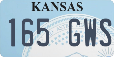 KS license plate 165GWS