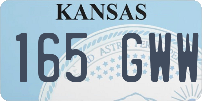 KS license plate 165GWW