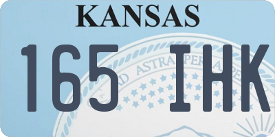KS license plate 165IHK