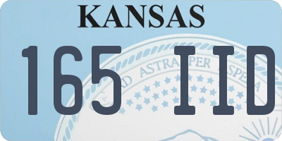 KS license plate 165IID