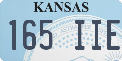 KS license plate 165IIE