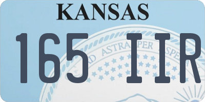 KS license plate 165IIR