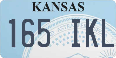 KS license plate 165IKL
