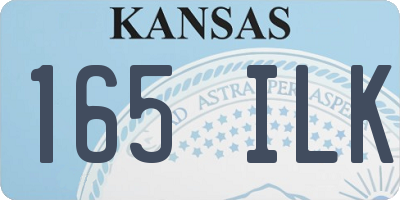 KS license plate 165ILK