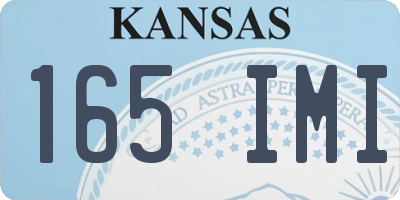 KS license plate 165IMI