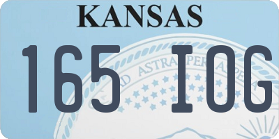 KS license plate 165IOG