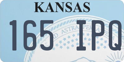 KS license plate 165IPQ