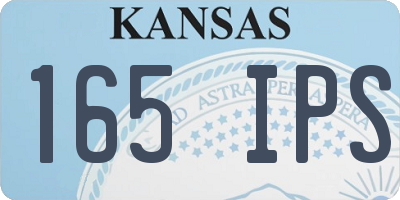KS license plate 165IPS