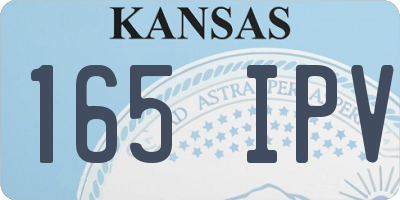 KS license plate 165IPV