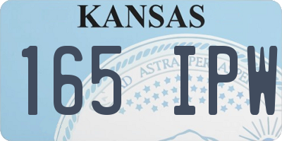 KS license plate 165IPW