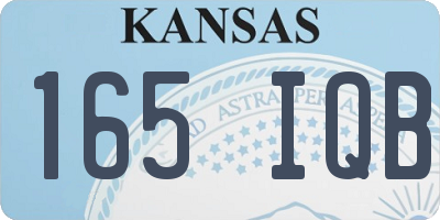 KS license plate 165IQB