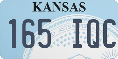 KS license plate 165IQC