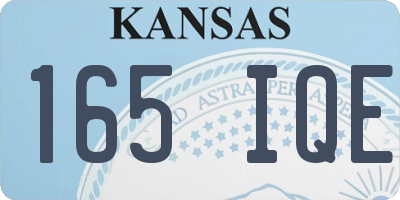 KS license plate 165IQE