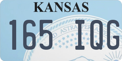 KS license plate 165IQG