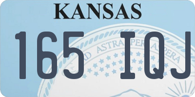 KS license plate 165IQJ