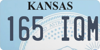 KS license plate 165IQM