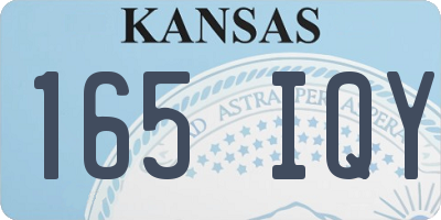 KS license plate 165IQY