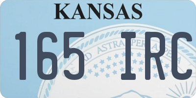 KS license plate 165IRC