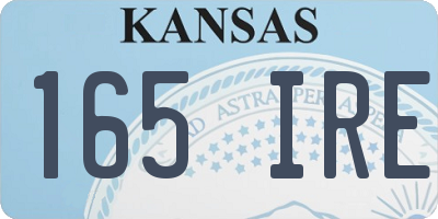 KS license plate 165IRE